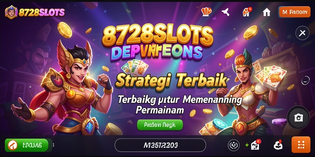 Tangkapan layar utama gameplay 8728SLOTS yang menampilkan strategi seru.