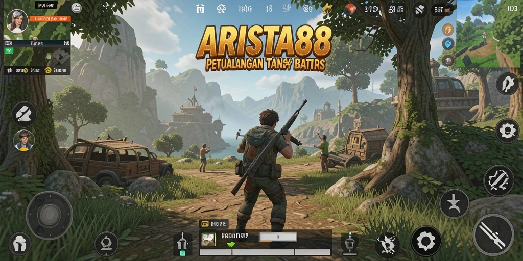 Tangkapan layar ARISTA88 dengan visual dunia terbuka yang menawan.