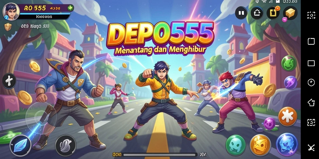 Gameplay DEPO555 yang penuh aksi dan tantangan seru.