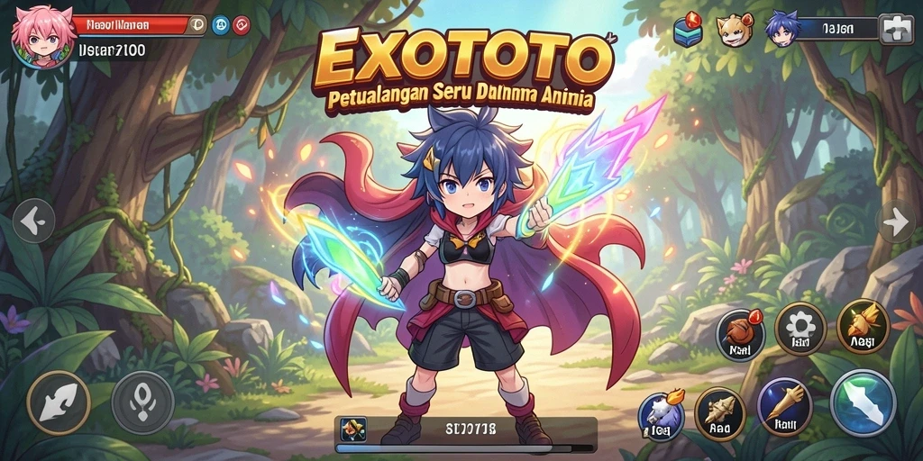 Gameplay seru di dunia anime yang memukau.
