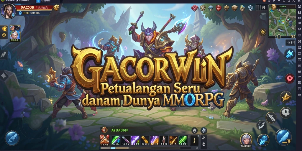 Screenshot GACORWIN menampilkan aksi epik dalam pertarungan MMORPG.