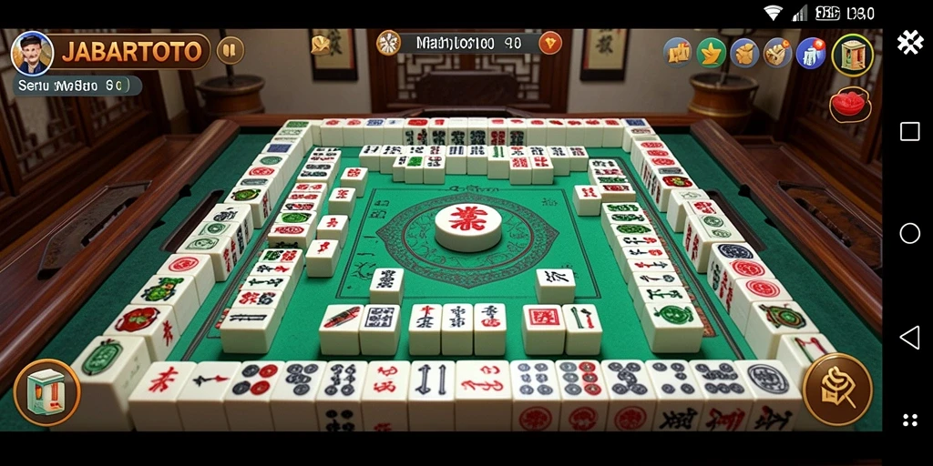 Screenshot utama JABARTOTO menampilkan gameplay Mahjong yang menarik.