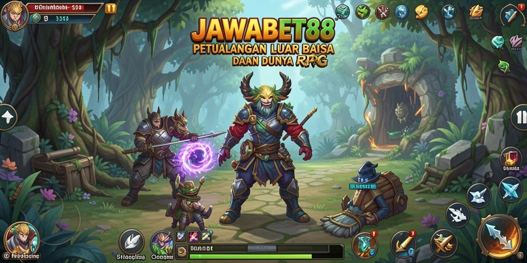Tampilan gameplay RPG JAWABET88 yang mendebarkan.