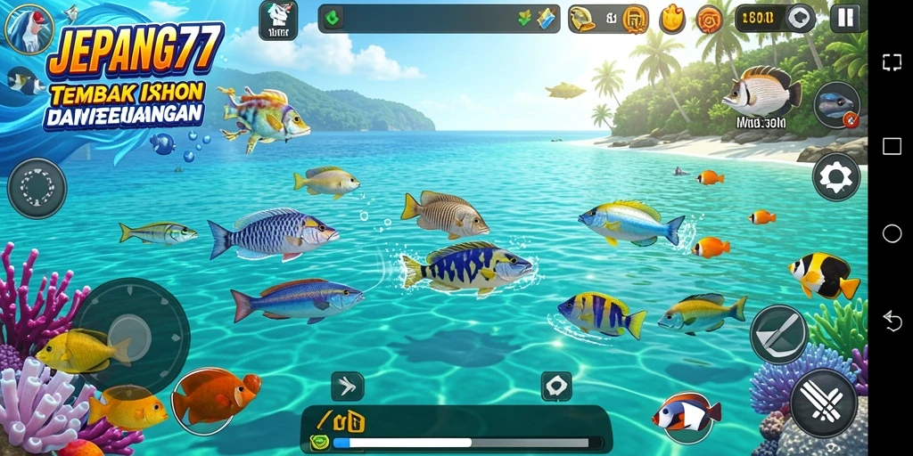 Gameplay seru Tembak Ikan di JEPANG77.