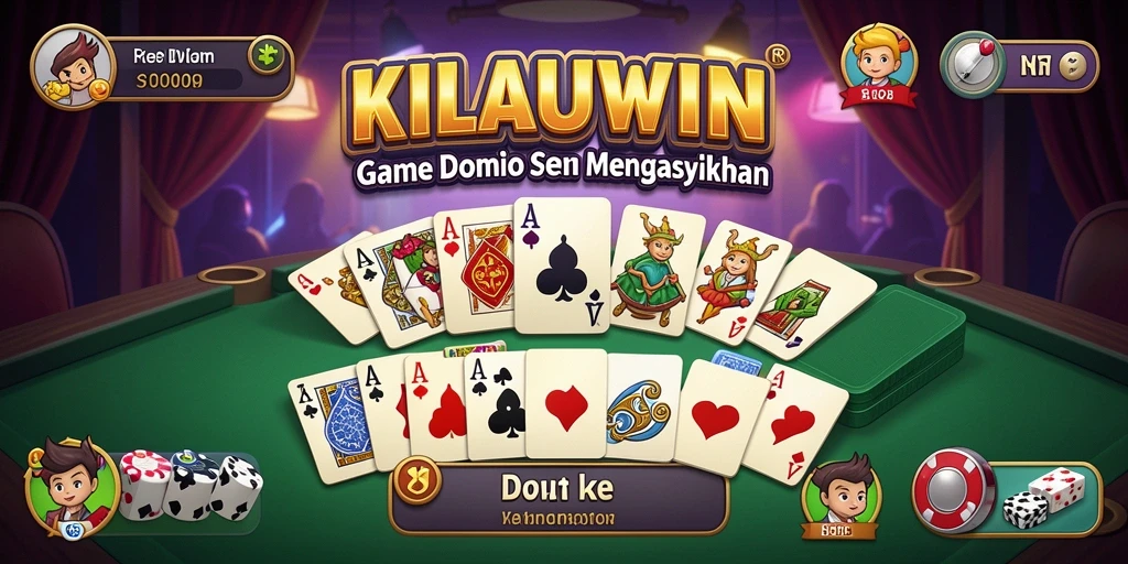 Tampilan gameplay seru dari KILAUWIN saat bermain Domino.