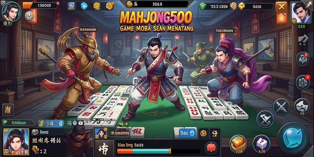 Tangkapan layar gameplay MOBA dengan pertempuran intens.