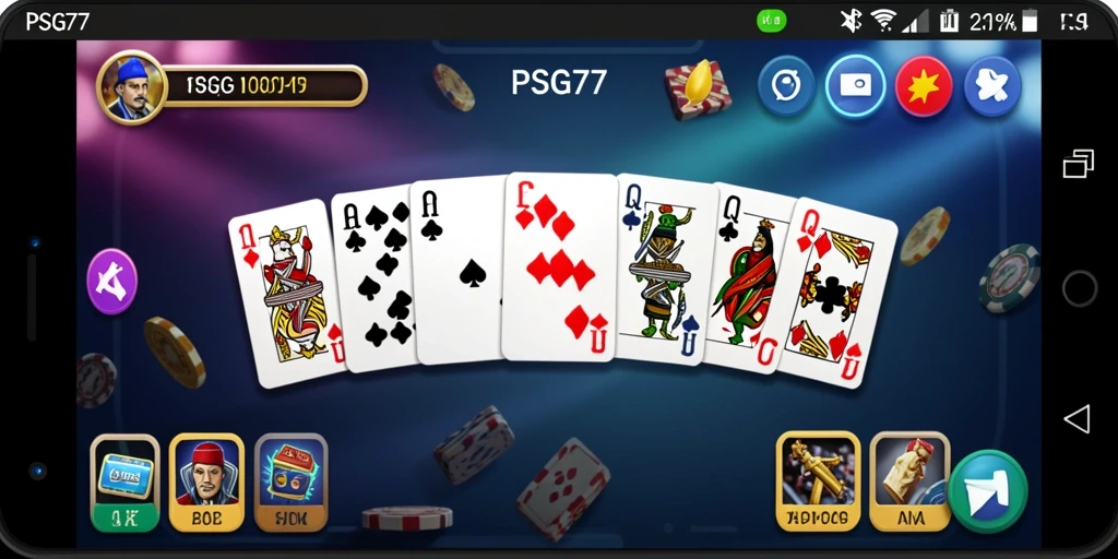 Tampilan gameplay Domino yang seru dan interaktif di PSG77.