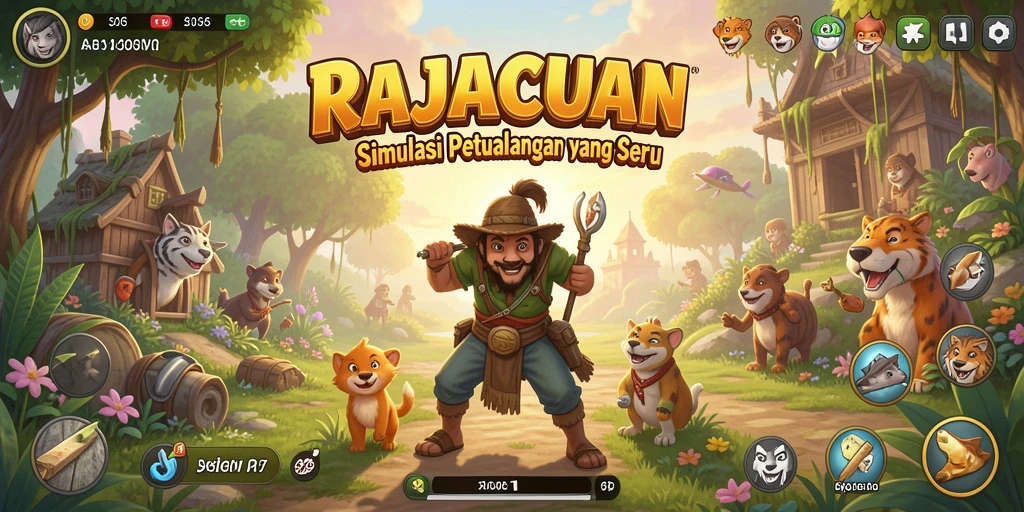 Screenshot menarik dari gameplay RAJACUAN yang menampilkan petualangan seru.