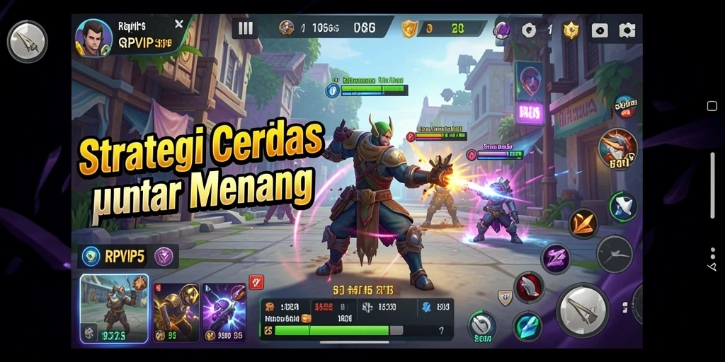 Tampilan gameplay RPVIP5 dengan pertempuran taktis dan strategi.