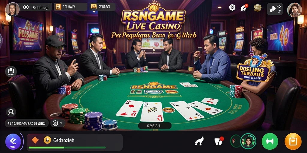 Tampilan gameplay Live Casino yang mendebarkan di RSNGAME.