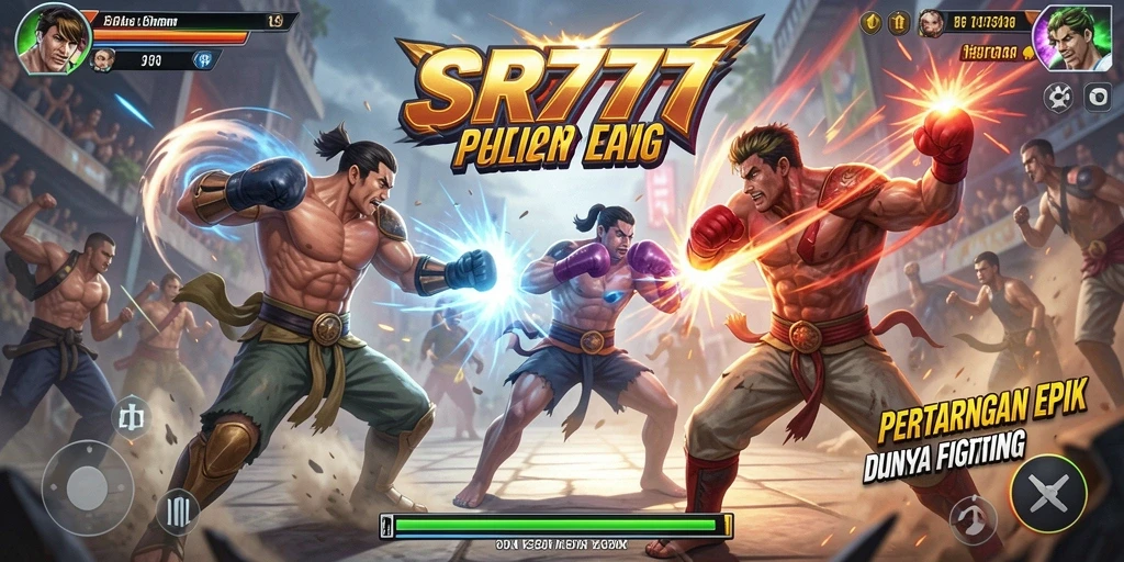 Tampilan screenshot yang menunjukkan aksi pertarungan intens di SR777.