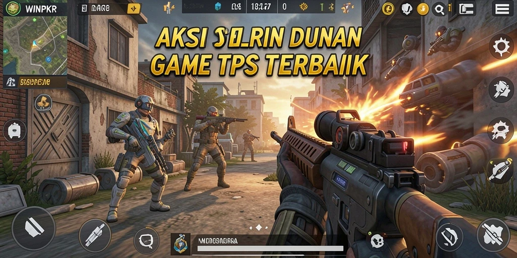 Screenshot utama WINPKR menampilkan gameplay yang intens dan seru.